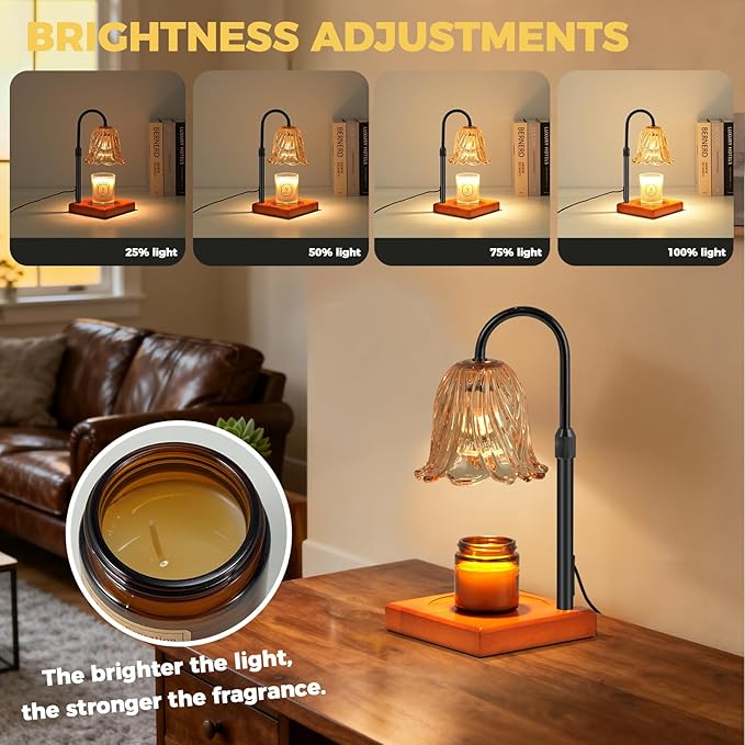 Candle Warmer Lamp with Timer Dimmable, Birthday Gifts for Women Mom, House Warming Gifts New Home Decor, Wax Melt Warmer for Jar Candles