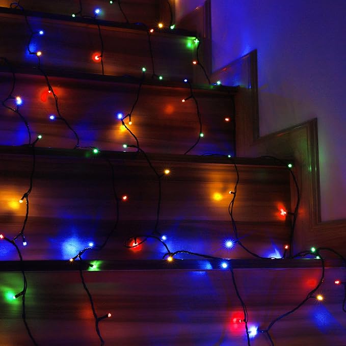 PMS 100-1000 LED Christmas Lights, Low Voltage Fairy String Lights with 8 Modes, Ideal for Xmax Tree, Garden, Home, Party, Halloween Festival Deco (Mixed-Color, 1000 LEDs)