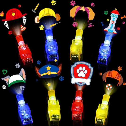 36 Pcs Dog Paw Party Favors LED Finger Lights, Glow in the Dark Puppy Hero Party Supplies, Goodie Bag Stuffers Classroom Treasure Box Prizes, Rescue Theme Party Gifts for Kids