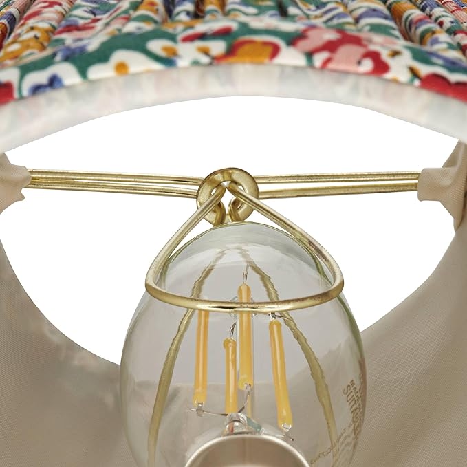 Springcrest Nelle Multi-Color Floral Cottage Core Pleated Shade 3.5x6x5 (Clip-On) - Springcrest