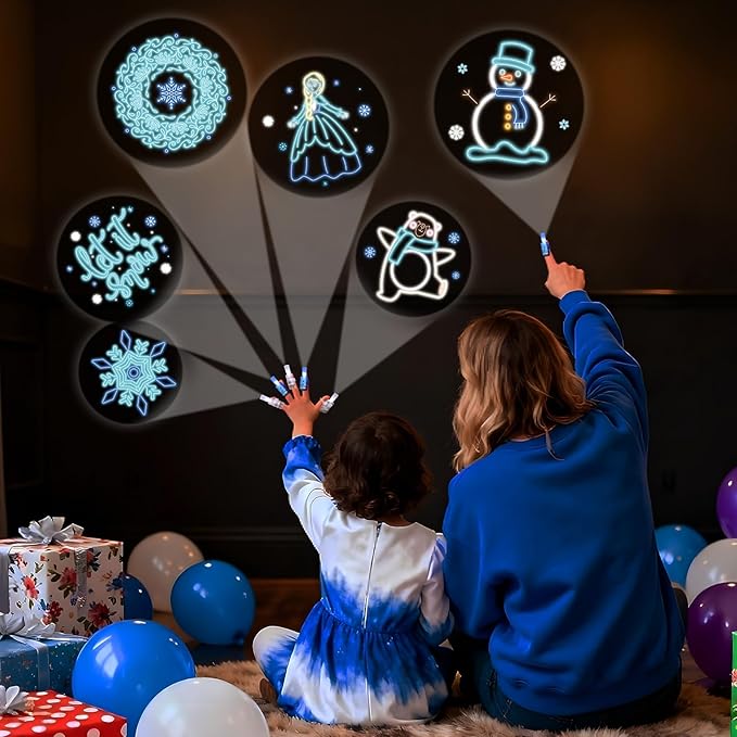 36 Pack Frozen Party Favors LED Finger Lights for Girls, Ice Princess Snow Theme Goodie Bag Stuffers, Classroom Treasure Box Prizes, Glow in the Dark Winter Party Supplies