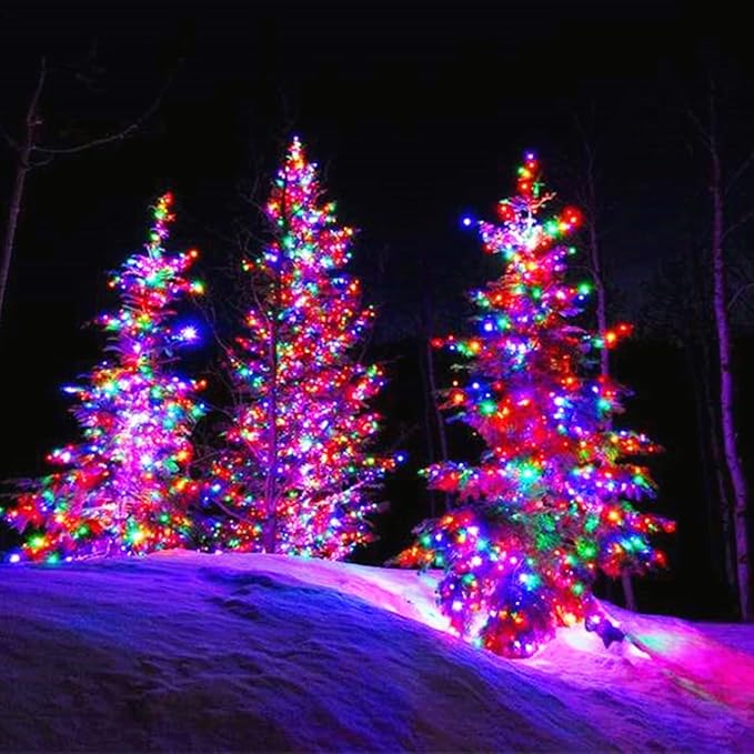 Mini Christmas Lights Battery Operated 33FT 100 LED White Wire String Lights with Remote Timer 8 Modes for Indoor Outdoor Tree Wreath Wedding Patio Decor, Multicolor