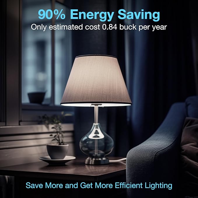 dalattin A19 Vintage LED Edison Bulbs, 60W Equivalent Light Bulbs, 5000K Daylight White, Clear Glass Filament Bulb, Efficient 8W, E26 Base, 800 LM, CRI80+, Non-Dimmable for Home, Farmhouse, 24 Pack