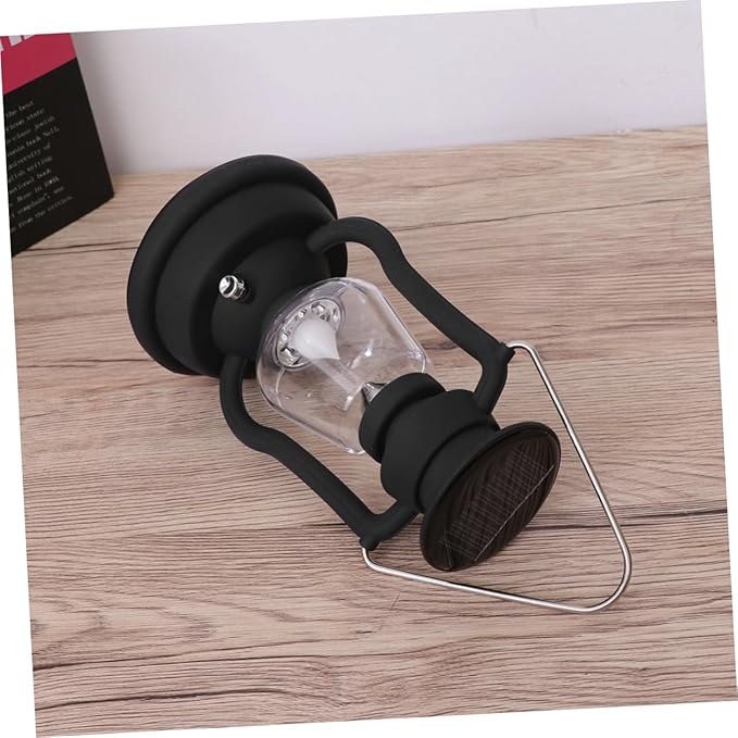 Solar Powered Retro Horse Lantern with USB Rechargeable Hand Crank Portable Multi Function Camping Tent Light Outdoor LED Emergency Flashlight Black