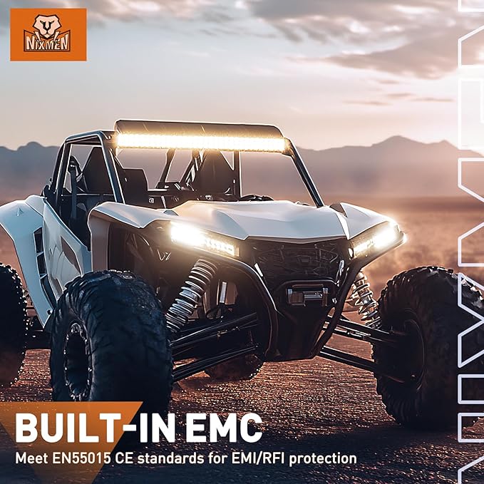 Nilight LED Light Bar with Amber DRL 30 Inch 240W Offroad Light Anti-Glare Flood Spot Combo LED Driving Light IP68 w/ 12AWG DT Connector Wiring Harness for Pickup Truck SUV ATV UTV Boat 4x4