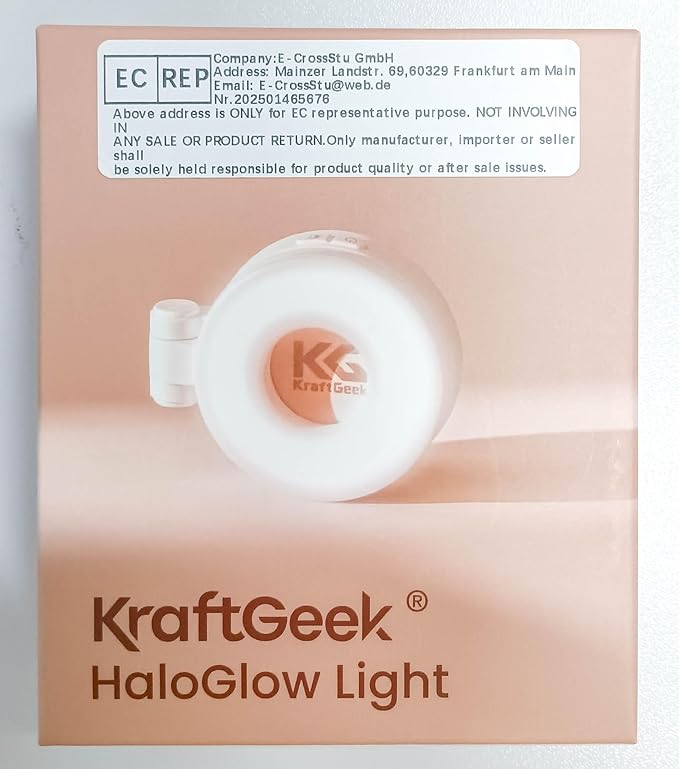 KraftGeek Magnetic Selfie Light for iPhone, Portable Phone Ring Light with Rechargeable Battery, Compact LED Phone Light for Travel, Video Recording, Vlogging