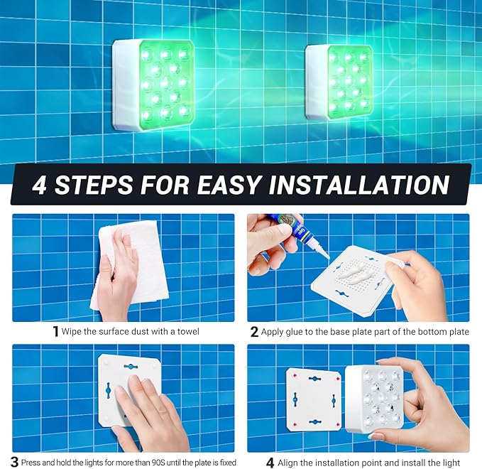 LOFTEK Submersible LED Lights with Remote Control, Rechargeable, RGB Color Change, Waterproof Light for Pool, Vase Base, Spa, Aquarium, Pond, Hot Tub, Decoration, Party (1 Pack)