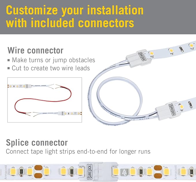 Armacost Lighting RibbonFlex Pro 12V White LED Strip Lights 60 LED/m, 4000K, 32.8 ft 152250