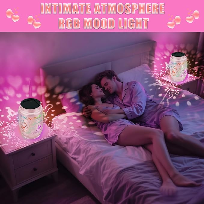 Valentine's Day Gifts for Him Her Anniversary Couple Gift Rechargeable Lantern Lamp Night Light Gag Gifts for Women Men Girlfriend Boyfriend Husband Wife for Birthday Wedding Funny Present(Pink)