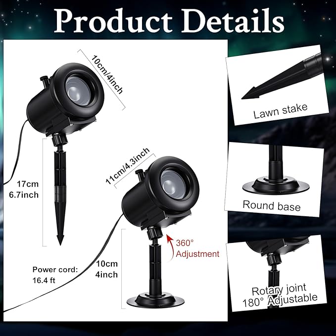 Bible Verse Projector Galaxy Projector Lights 2026 Upgrade 3D Dynamic Outdoor Indoor Decoration 4 Colors Light with Remote 12 HD Effect, Christian Gift House Window Garden Decor