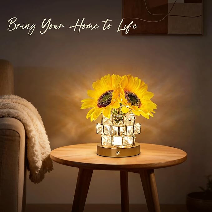 Sunflower Lamp Gifts for Women – Unique Flower Light for Mom, Wife, Daughter, Teacher, Friends – Mother’s Day, Valentine’s, Christmas, Birthday Gifts – Bedroom, Office, Restaurant Decor