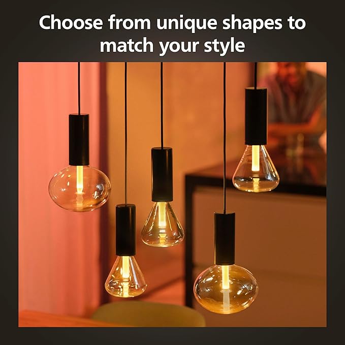 Philips Hue Lightguide TR125 Triangle Smart LED Bulb – Handblown Glass - Color Changing Light - Compatible with Amazon Alexa, Apple HomeKit and Google Assistant - Bluetooth and Hue Bridge Compatible