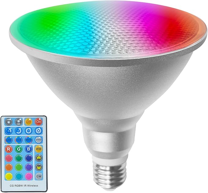 Easter Flood Light Bulbs with Remote Timing Function,Outdoor E26 30W Par38 LED Bulb Color Changing,Garden Landscape Lamps for Easter Day Home Party Decoration