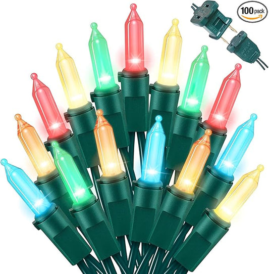 LAMPHOME Easter String Lights, 21.6FT 100 LED Connectable Waterproof Mini Lights, Multi Color Outdoor Indoor Decor for Patio Garden Party Home Christmas Easter