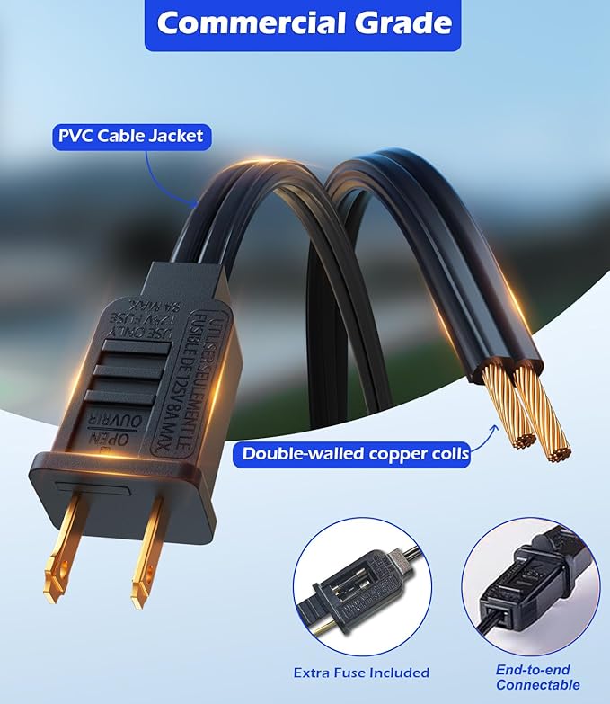 luckystyle 60FT LED Outdoor String Lights with 16+1 Edison Shatterproof Waterproof Bulbs, 2700K Commercial Grade Patio Lights, Heavy Duty Outside Hanging Outdoor Lights for Garden Porch Deck Decor