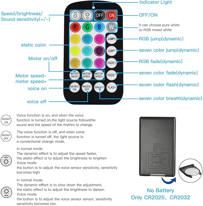 AZIMOM Small Size 16W Twinkle& Sound Activated Fiber Optic Light Source RGBW Light Box Engine Diver APP/Remote Control Music Sensor Mode for Car Home Star Ceiling Light Effect Decoration