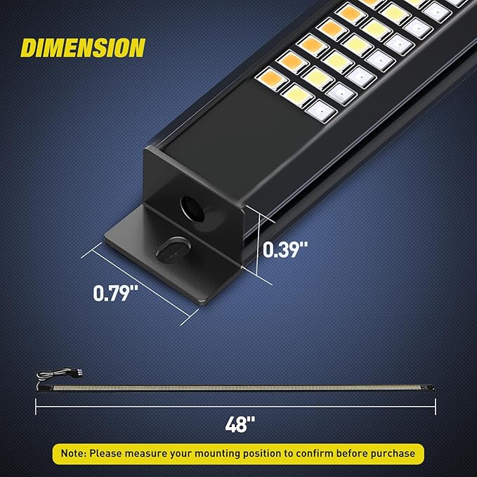 Nilight Truck Tailgate Light Strip 48" Aluminum Frame Triple Row 780 LED Bar with Red Running Brake Sequential Turn Signals Strobe Lighting White Reverse