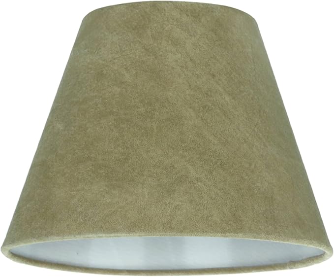 Aspen Creative 32180 Transitional Hardback Empire Shaped Spider Construction Lamp Shade in Dark Khaki, 9" wide (5" x 9" x 7")