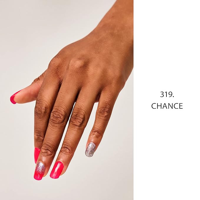 NAILOG Semi Cured Gel Nail Strips (20 Extra Long Polish Stickers/Wraps) │ Glossy & Long Lasting Soft Gel Finishing (Chance)