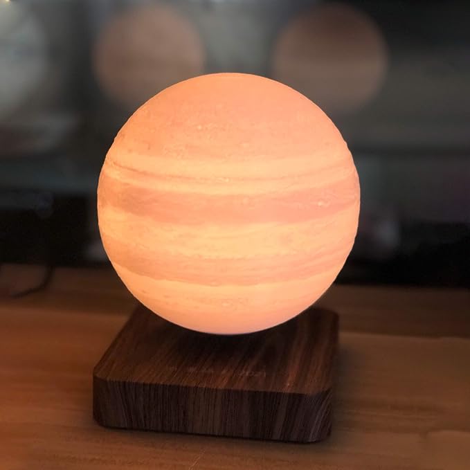 ACEDOAMARE Night Light Moon Light Magnetic Floating Planet Lamp Interior 3D Print LED Bedside Nursing Creative Gift Table Lamp (18cm Jupiter)