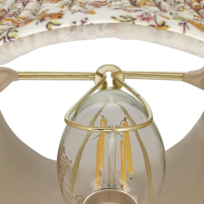 Springcrest Nelle Goldenrod Floral Pleated Cottage Core Lamp Shade 3.5x6x5 (Clip-On) - Springcrest