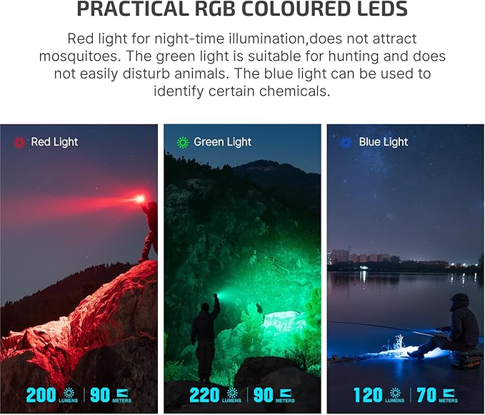 OLIGHT Marauder Mini 7,000 Lumens Bright Flashlight with 600 Meters Beam Distance, Powerful RGB Lights, Magnetic Rechargeable for Outdoors Work, Hunting, and Searching(Black)