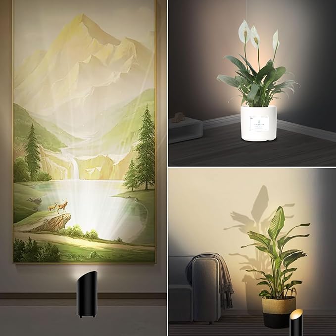 Brightown 2 Pack Uplights Indoor Floor Can Lights - 6000K LED Up Lights with Remote and Timer, 3 Color Temperatures and Dimmable Uplighting Spotlights for Dark Corner Sofa House Plant Picture