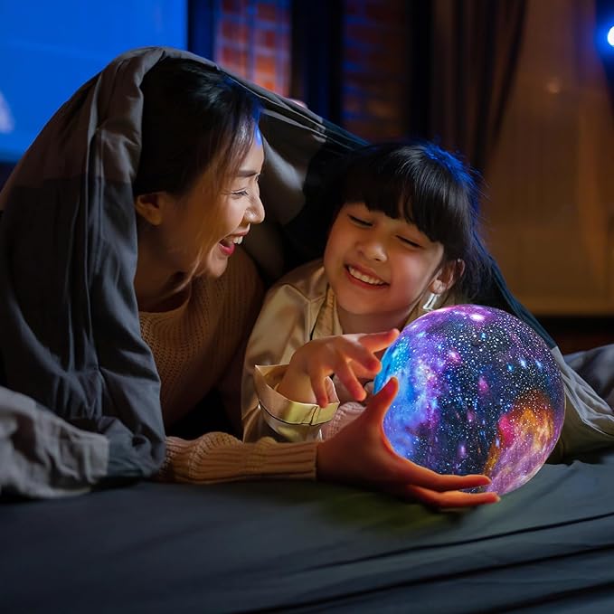 Moon Lamp Galaxy Lamp Upgraded Timing 5.9 Inch 16 Colors 3D Moonlight Galaxy Light,Moon Night Light for Adults,Kids Lamp Moon Gifts for Women Girls Boys Bedroom