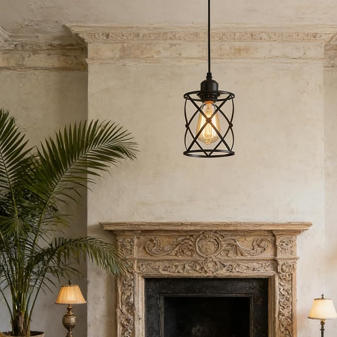 Farmhouse Pendant Lighting,Chandelier Industrial Pendant Light, Modern Kitchen Island Lights Fixtures Ceiling Hanging Dining Room Living Room