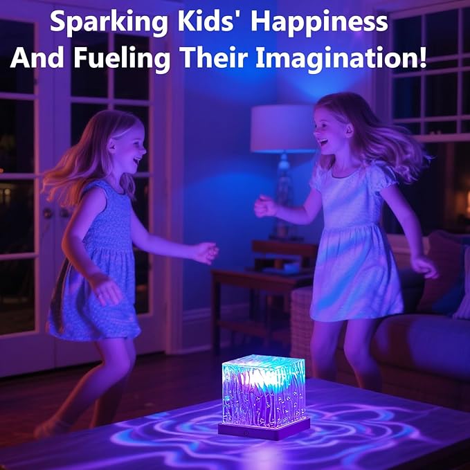 Galaxy Projector for Bedroom with Northern Lights Effect - 16 Color Changing Dimmable Mood Light with Dynamic Ripple, Remote Control, Night Light Projector for Kids Teens Adults Room Decor Gift