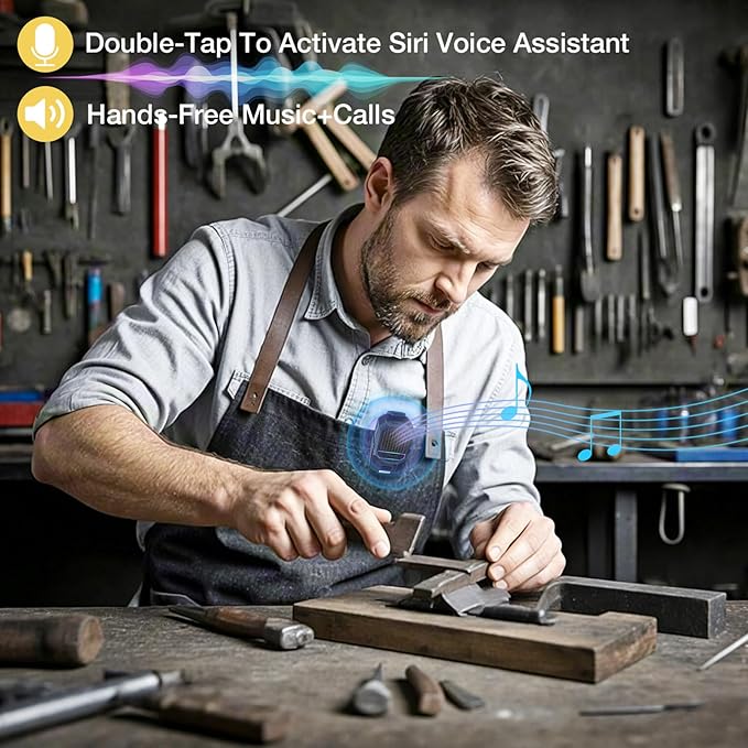 Wearable Waterproof Bluetooth Speaker with RGB/Flashlight-Clip-On Portable Speaker (Non-Magnetic)-Built-in Noise Reduction Mic for Hands-Free Music/Calls-for Work/Riding/Golf/Outdoor (Black)