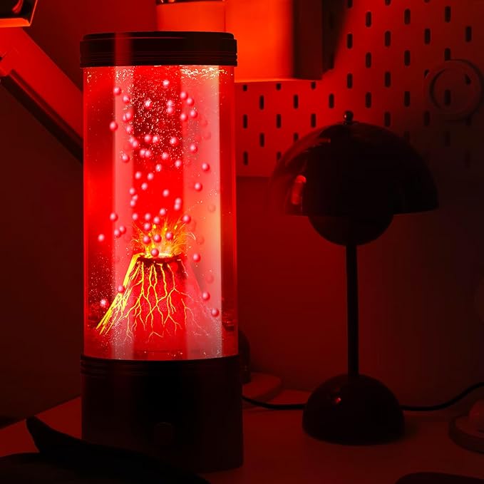 Volcano Lamp, Realistic Volcano Eruption Kids Night Light with USB/Battery Power,Leak-Proof,Funny Birthday Christmas Gifts for Kids Adults, Relaxing Sensory Mood Light for Home Bedroom Desk Decor