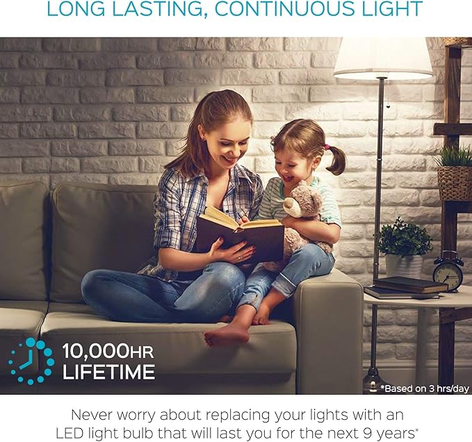 LUXRITE A19 LED Light Bulb 100W Equivalent, 4000K Cool White Non-Dimmable, 1600 Lumens, Standard LED Bulb 15W, E26 Medium Base, UL Listed, Perfect for Table Lamps and Home Lighting (6 Pack)