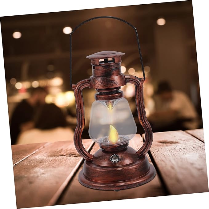 DOITOOL 1pc Creative Retro Kerosene Lamp Rechargeable Household Night Light for Home Decor Vintage Style Lantern for Festivals and Events for Ambient Lighting Setting