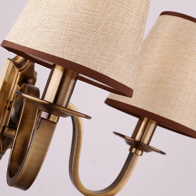 Aiwen Vintage Modern Wall Sconce Wall Lamp Wall Light Solid Brass Fitting Fixture 2 Lights