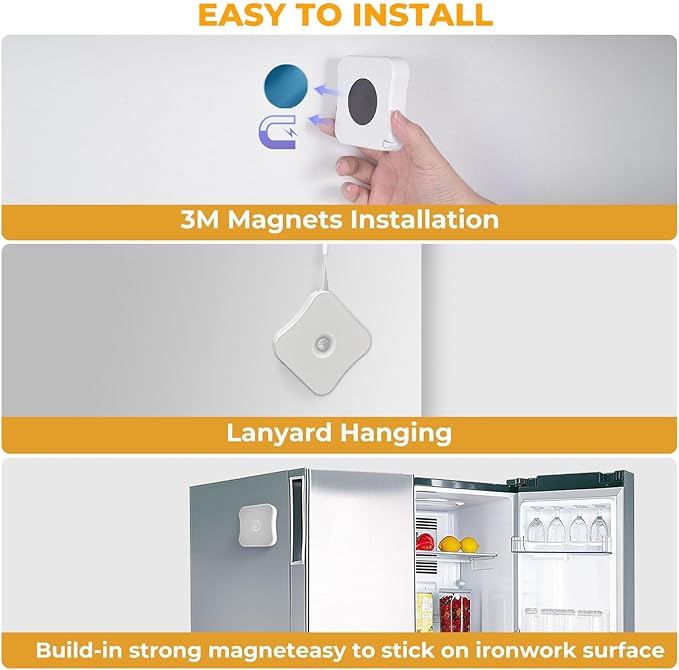 Rechargeable Motion Sensor Light Indoor Stair Lights Rechargeable Battery Night Light Stick On Magnetic Motion Lights for Stair, Step, Hallway, Closet, Cabinet, Bathroom, Cool White, 4 Pack