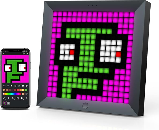 Divoom LED Light Pixel Display Panel Suit for RGB Light Bars, Smart App Control with Cool Animation Desk Setup for PC, TV, Gaming Room Decor