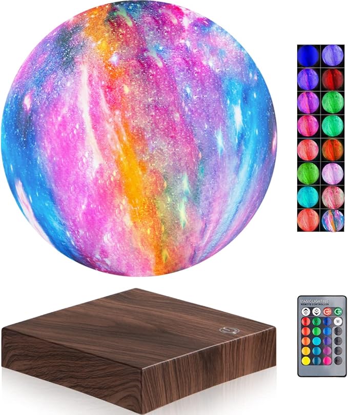 VGAzer Levitating Moon Lamp – Floating Globe Ball Lamp-16 Colors Galaxy Moon Lmap