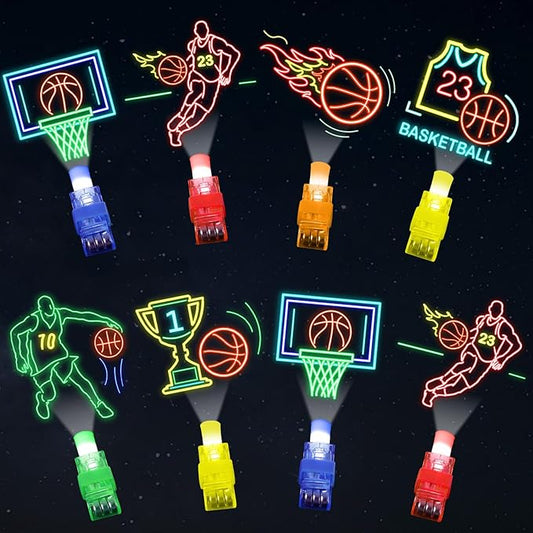 36Pcs Basketball Themed LED Finger Lights Basketball Party Favors Glow in the Dark Light Up Finger Lights Sport Themed Toys Bulk for Kids Sport Birthday Goodie Bags Stuffers Classroom Prizes Gifts