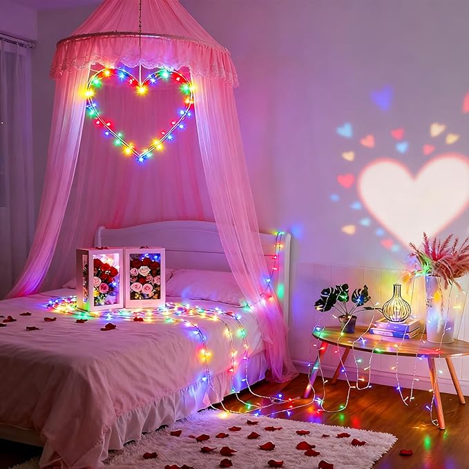 Colorful Pastel Easter Lights String Indoor Decorations, Plug in & Connectable 33ft Clear Wire with 100 Multicolored LED for Party, Garden, Home, Bedroom Christmas Tree Birthday Hanging Decor