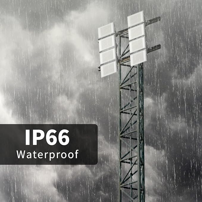 800W LED Flood Light Outdoor, 80000lm 6000K Daylight White IP66 Waterproof, Commercial Parking Lot Light,4 Heads for Street Stadium House Floodlight Bright Security Lights for Outdoor Area