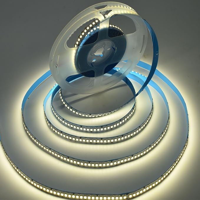 SUYOOULIN LED Strip Lights, SMD 2835 LED Strip, DC12V 1200LEDs 16.4Ft 26000LM High Density LED Light Strips Non-Waterproof IP21, 3 Times Brightness Than SMD3528 LED Strip, Natural White 4500K
