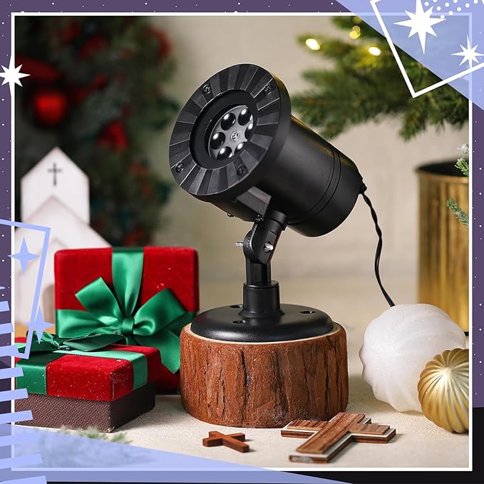 Christmas Nativity Scene Outdoor Projector Christian Themed Holy Night Scene Vivid Holiday Projector Decorations for Garage Yard Garden Porch Door Wall Decor Party Gifts