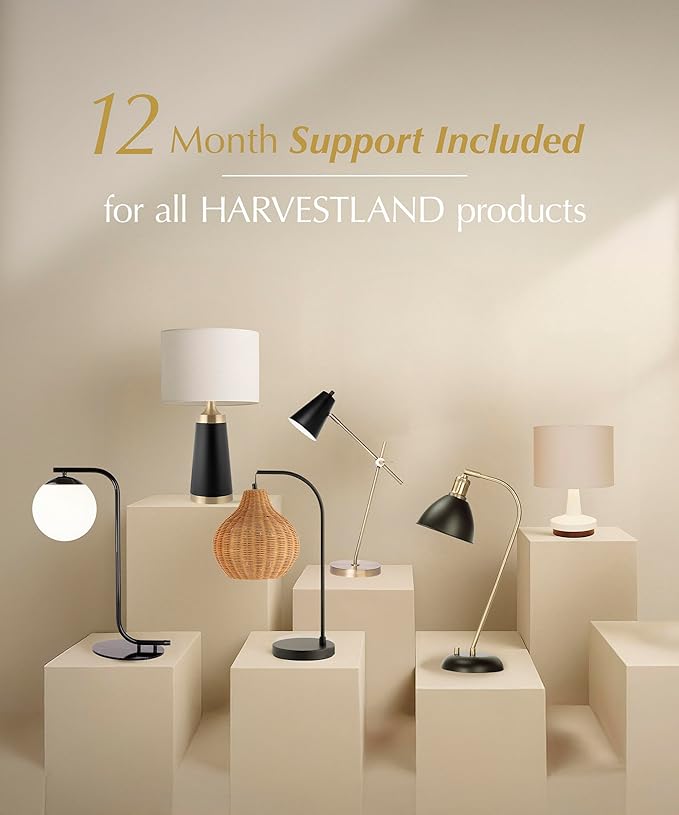 HarvestLand Steady Brushed Nickel Floor Reading lamp – Adjustable Standing Lamp with Solid Base, Stand up Lamps for Living Room, White Reading Light Standing lamp for Over Chair Use