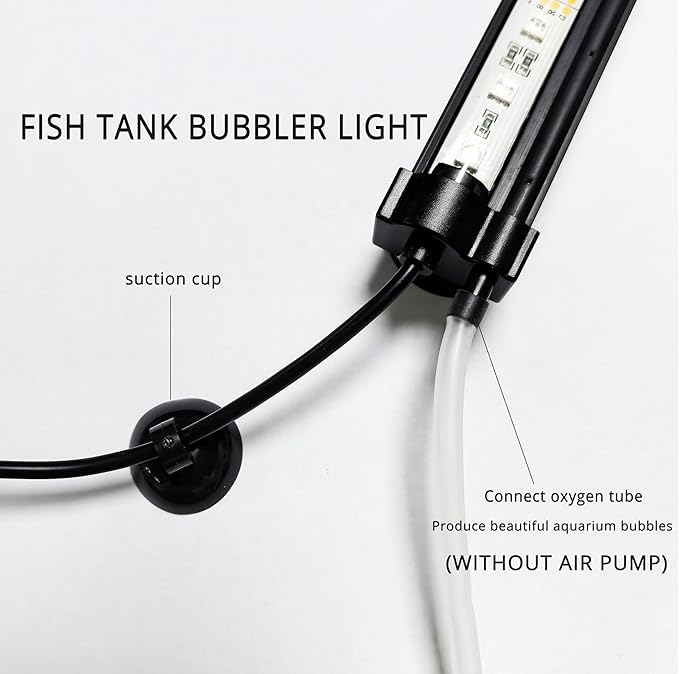 Submersible Aquarium Light,LED Aquarium Air Bubble Light,RGB Color Changing Brightness Adjustable Timing Waterproof Remote Control Fish Tank Light Bar,Aquarium Light Bubbler Wall,30.7inch