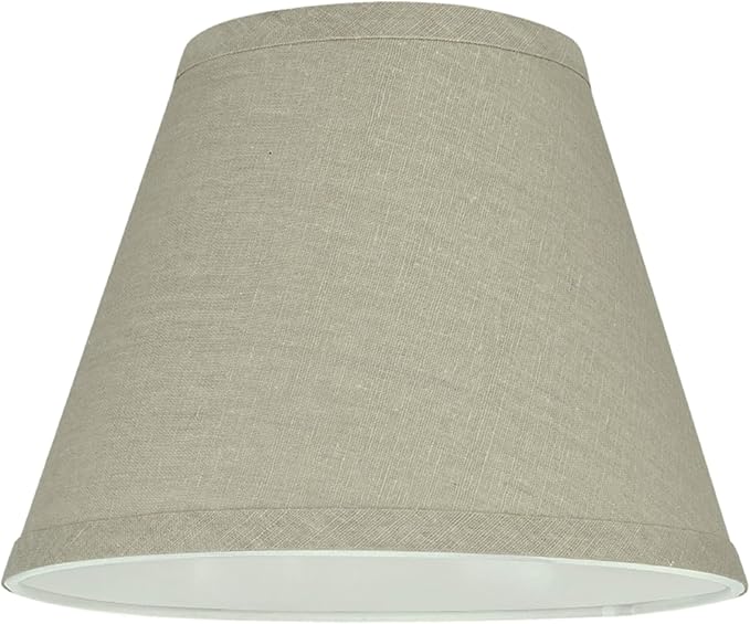 Aspen Creative 32416A Transitional Hardback Empire Shape Spider Construction Lamp Shade in Khaki, 9" wide (5" x 9" x 7")