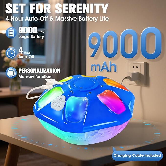 2026 Upgraded Pool Fountain,9000mah Rechargeable Floating Pool Fountain with Light Show,Above Ground Pool Water Fountain Pump with Anchor,Large Floting Fountain for Inground Pool-1PC (Dark Blue)