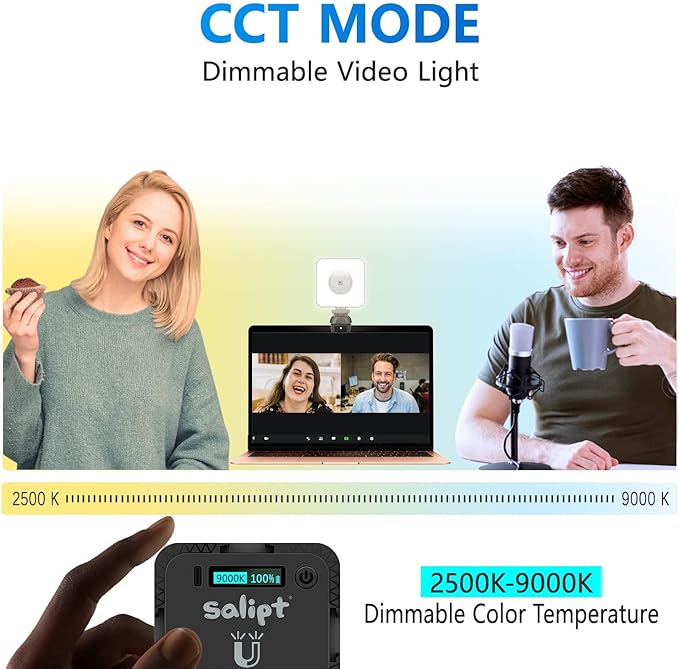 Sunset Projection Lamp, RGB Video Light, LED Camera Light 360° Full-Color2000mAh Rechargable, Magnet Adsorption, Night Light with Flexible Tripod Stand,Romantic Projector for Party Living Decor