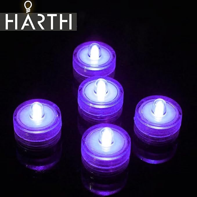 12 Packs Purple Flameless Candles Led Tea Lights I 200+Hours Electric Tea Lights Candles Battery Operated I Waterproof Tealight Candless for Votive, Centerpieces for Tables Decorations, Wedding Decor