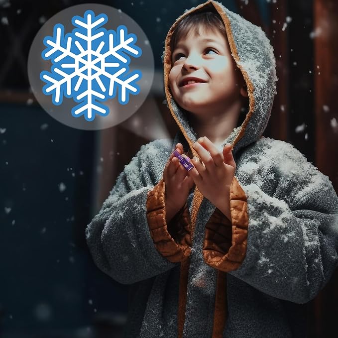 Tuanse 50 Pcs Snowflake Finger Lights, Glow in The Dark Party Favors Bulk for Kids, Winter Princess Birthday Supplies, Light up Finger Lights for Prizes, Piñata Stuffers and Party Decorations